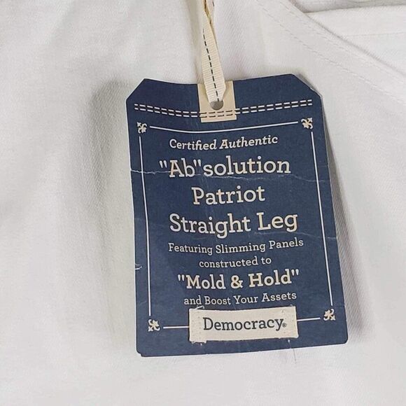 Democracy Jeans Womens Plus Size 24 W Ab Solution White Straight High Rise New - Picture 6 of 12